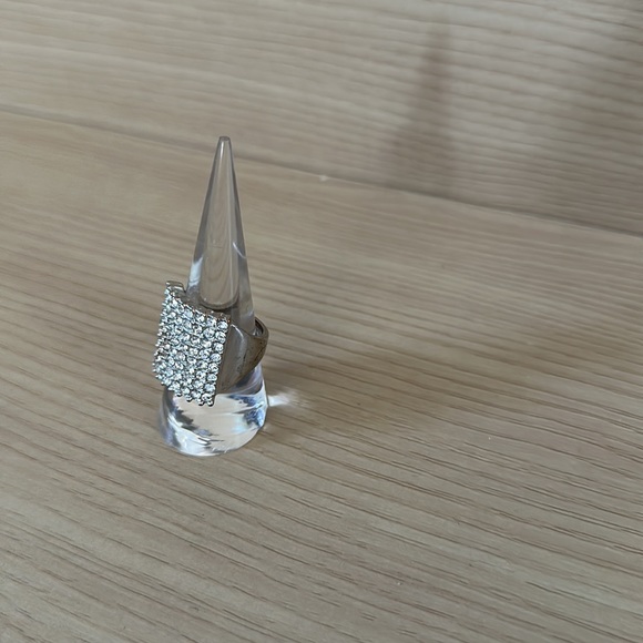 Express Silver Rhinestone Ring 8 - Picture 3 of 7